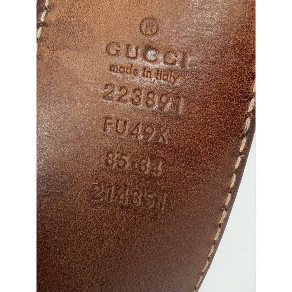 Size 85/34 - Gucci Black Monogram Belt - Picture 4 of 6